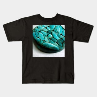 Western Stone Turquoise Rock Kids T-Shirt